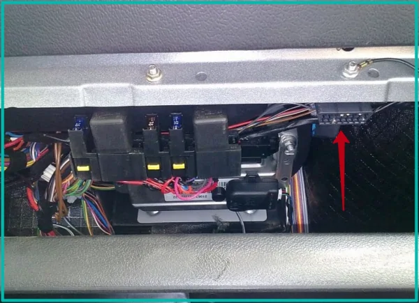 2107 фото расположения разъёма OBD