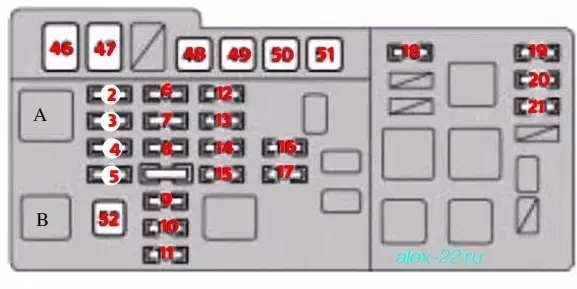 Lexus RX300 фото блока предохранителей под капотом
