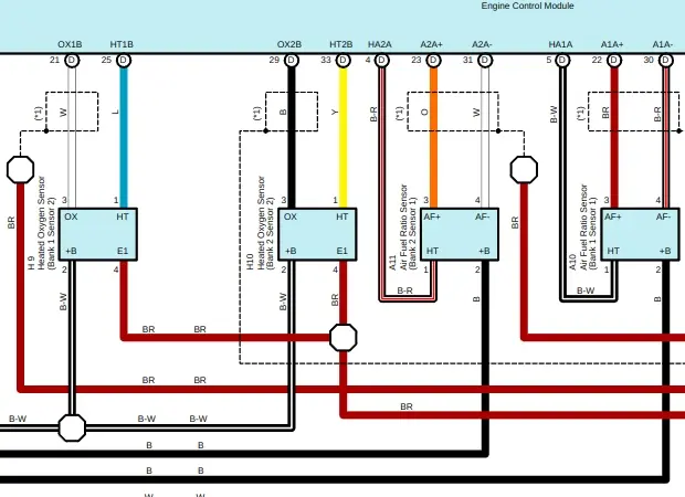 схема датчиков кислорода лексус 330