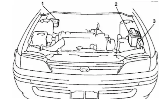 Toyota Corolla E100 блоки реле под капотом